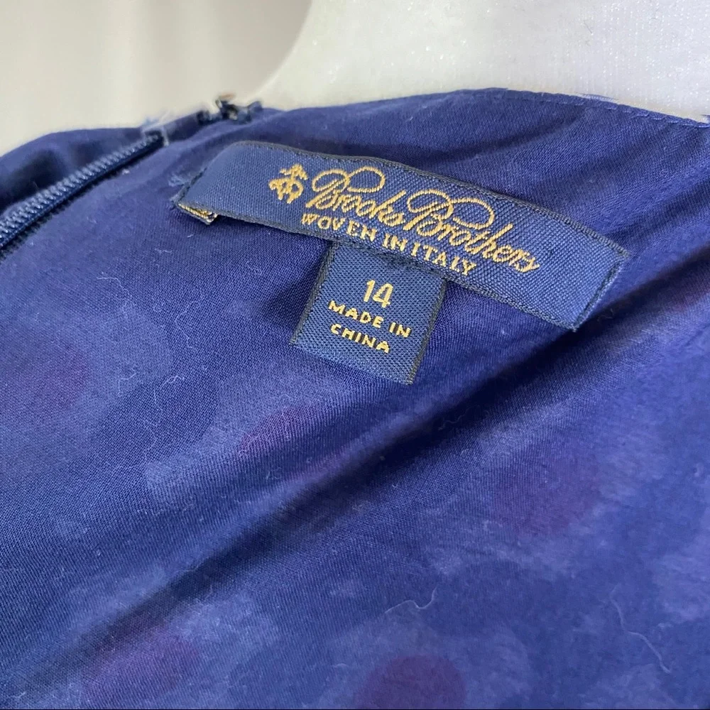 BROOKS BROTHERS Floral Pattern Silk Blend Shift Dress - Picture 5 of 5
